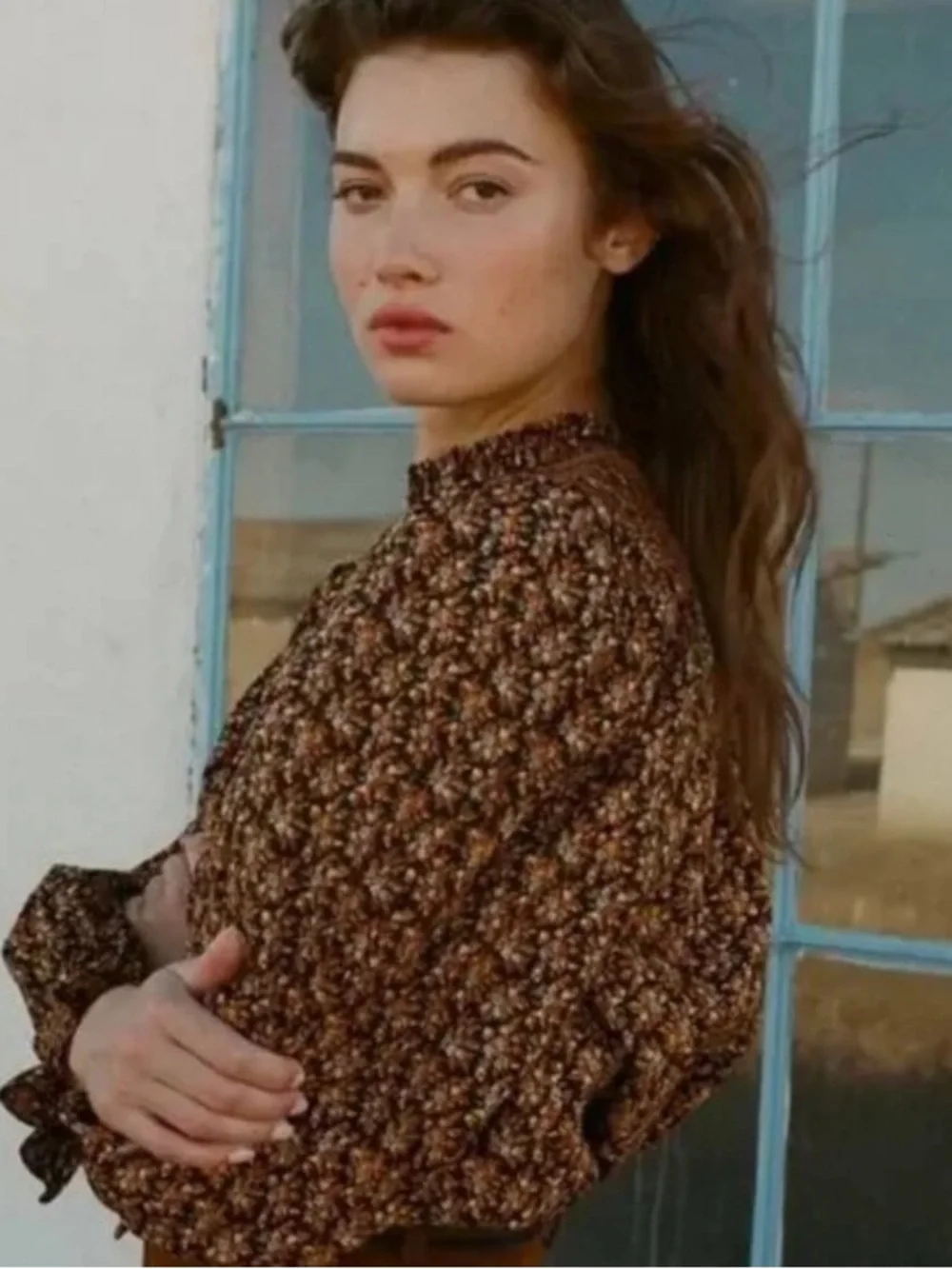 DÔEN Amoret Top in Noir Fleurs D'Avignon - Large - Picture 3 of 12